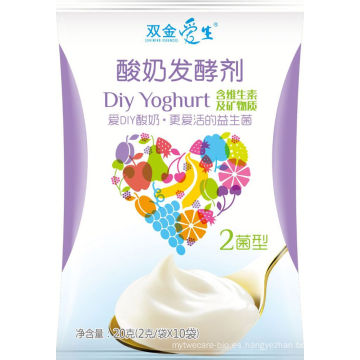 Cultivo probiótico de yogur vegetariano sano